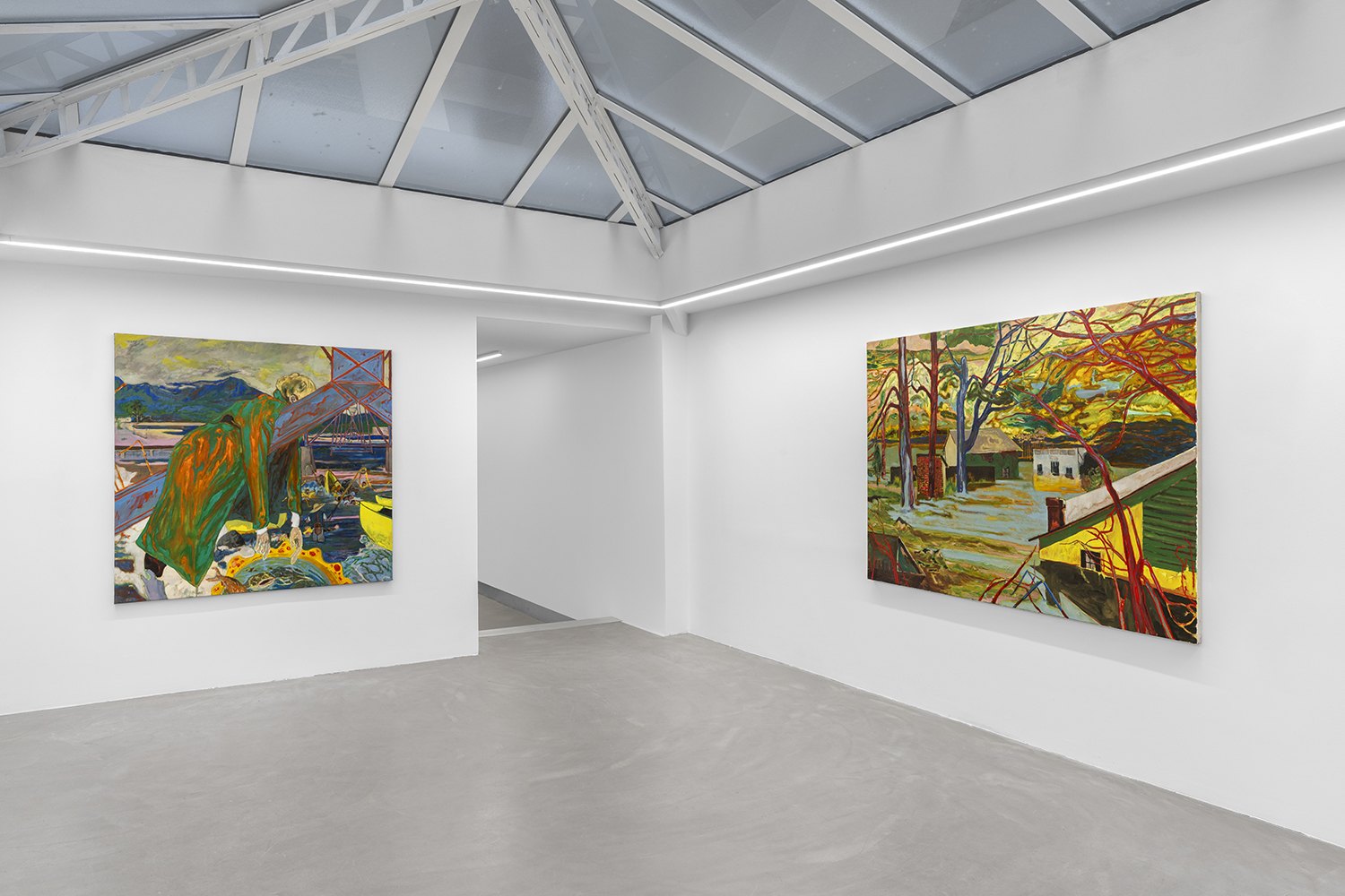 Installation view of Land Between the Lakes, Bremond Capela, Paris, France, 2025